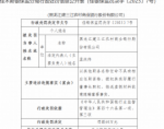 黑龙江建三江农商银行被罚60万：因报送虚假材料故意隐瞒重要事实等